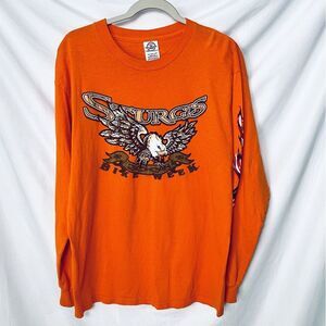 Sturgis Bike Week 2008 T-Shirt Mens Large Long Sleeve Motorcycle Eagle/America